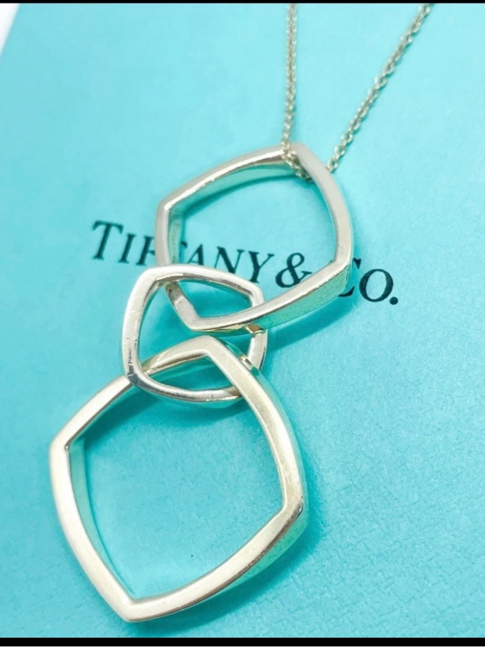 Tiffany & Co 100% Auth Frank Gehry Tripple Torque Pendant w/Pouch✨Vintage✨EUC